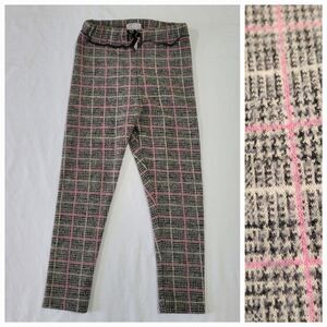 Zara Size 3-4 Years Girls Plaid Leggings